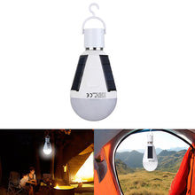 Load image into Gallery viewer, 7W Solar Powered E27 LED Rechargeable Light Bulb Tent Camping Emergency Lamp with Hook