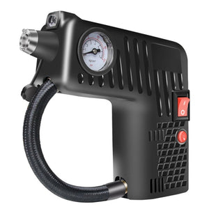 12V Portable Air Tire Inflator Pump LED Safety Hammer Compressor For Motorcycle Electric Auto Car Bike