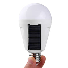 Load image into Gallery viewer, 7W Solar Powered E27 LED Rechargeable Light Bulb Tent Camping Emergency Lamp with Hook