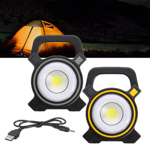 30W COB LED USB Solar Work Light Spotlight Flood Lamp Lantern Outdoor Camping