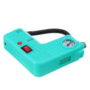 12V Portable Air Tire Inflator Pump LED Safety Hammer Compressor For Motorcycle Electric Auto Car Bike