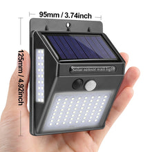 Load image into Gallery viewer, 100 LED Solar Light Outdoor Solar Lamp PIR Motion Sensor Wall Light Waterproof Solar Powered Sunlight for Garden Decoration