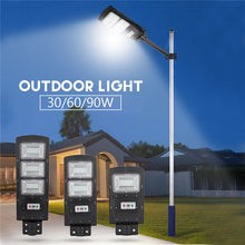 Load image into Gallery viewer, 30W 60W 90W Remote Control LED Solar Street Light Radar PIR Motion Sensor Wall Timing Lamp Waterproof for Plaza Garden Yard