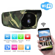 Load image into Gallery viewer, Solar Power Wifi IP Camera Wireless Outdoor Indoor Waterproof 1080P Night Vision APP Remote Monitor Security Surveillance Camera