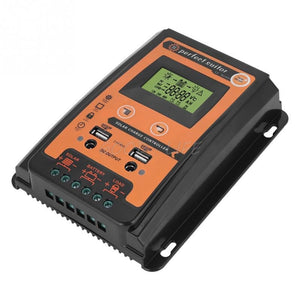 Charge controller 12V 24V 30A 50A 70A MPPT Solar Charge Controller Solar Panel Battery Regulator Dual USB LCD Display