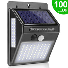 Load image into Gallery viewer, 100 LED Solar Light Outdoor Solar Lamp PIR Motion Sensor Wall Light Waterproof Solar Powered Sunlight for Garden Decoration