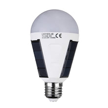 Load image into Gallery viewer, 7W Solar Powered E27 LED Rechargeable Light Bulb Tent Camping Emergency Lamp with Hook