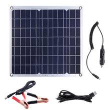 Load image into Gallery viewer, 50W 12/5V Portable Solar Panel Dual USB For Car RV Battery Charge 