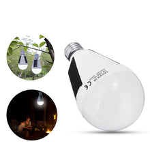 Load image into Gallery viewer, Solar Powered E27 12W White Portable Outdoor LED Emergency Light Bulb for Garden Camping AC85-265V